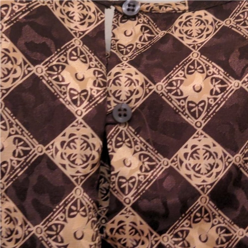 Nicola Brown and Gold Blouse. - Picture 5 of 5